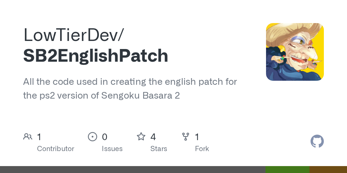 GitHub LowTierDev/SB2EnglishPatch All the code used in creating the