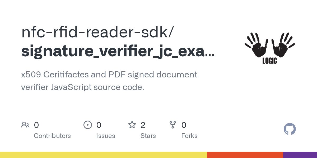 GitHub nfcrfidreadersdk/signature_verifier_jc_example x509