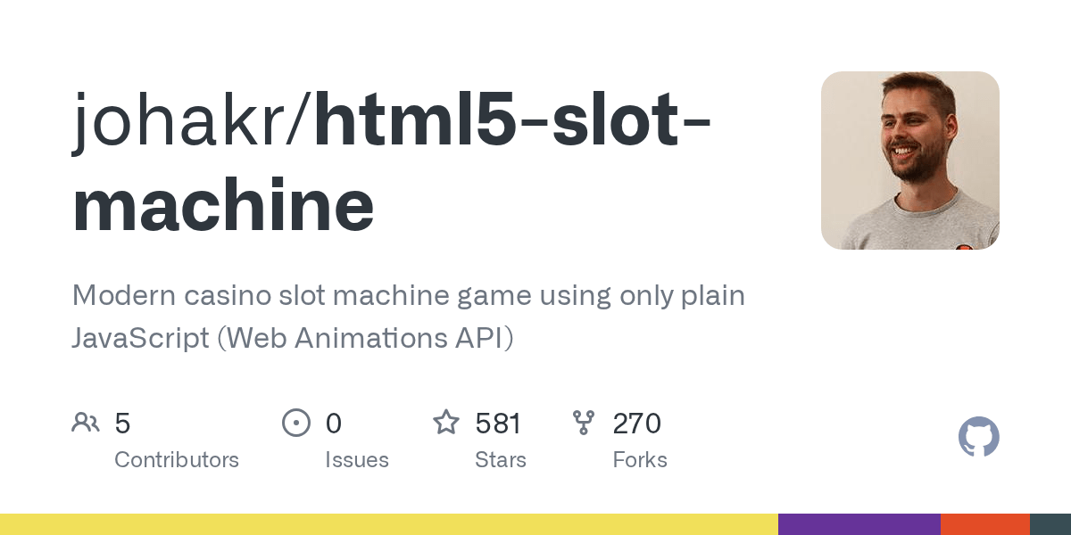 GitHub johakr/html5slotmachine Modern casino slot machine game