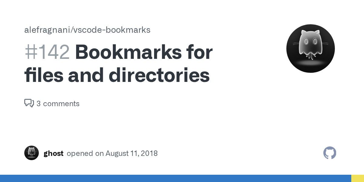 Bookmarks for files and directories · Issue 142 · alefragnani/vscode