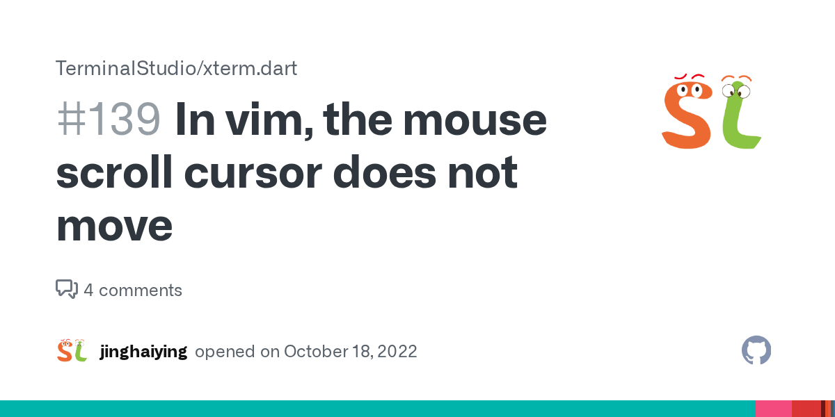 In vim, the mouse scroll cursor does not move · Issue 139 · TerminalStudio/xterm.dart · GitHub