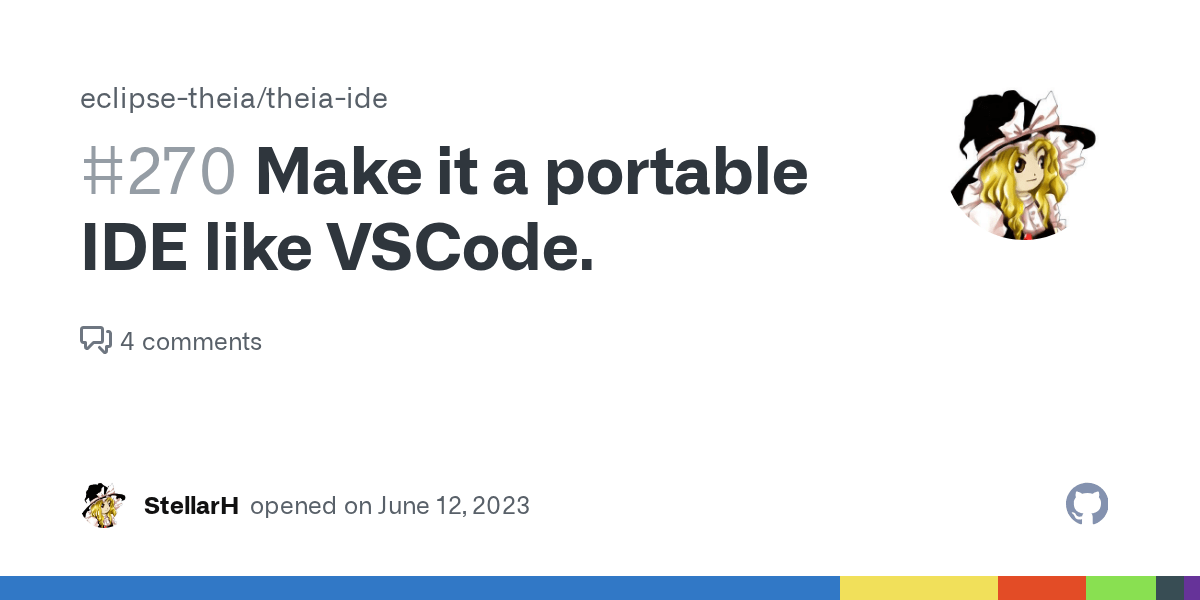 Make it a portable IDE like VSCode. · Issue 270 · eclipsetheia/theia