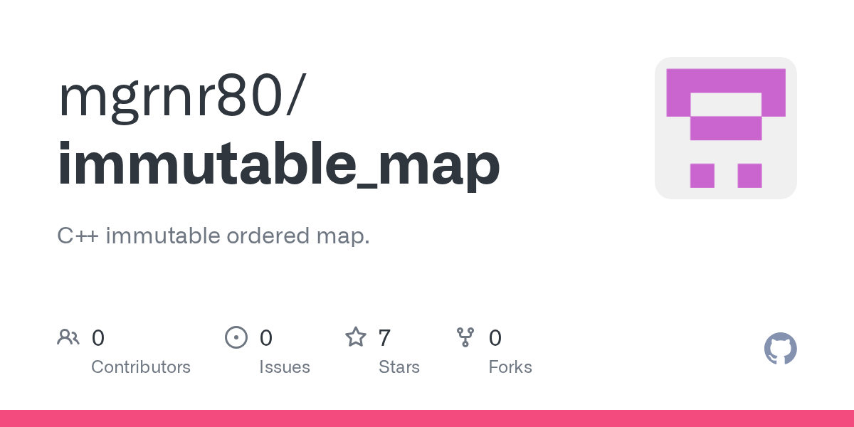 GitHub mgrnr80/immutable_map C++ immutable ordered map.