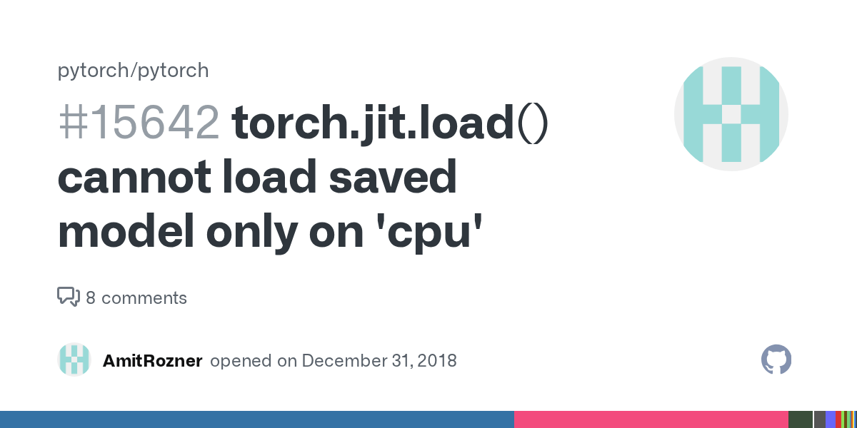 torch.jit.load() cannot load saved model only on 'cpu' · Issue 15642
