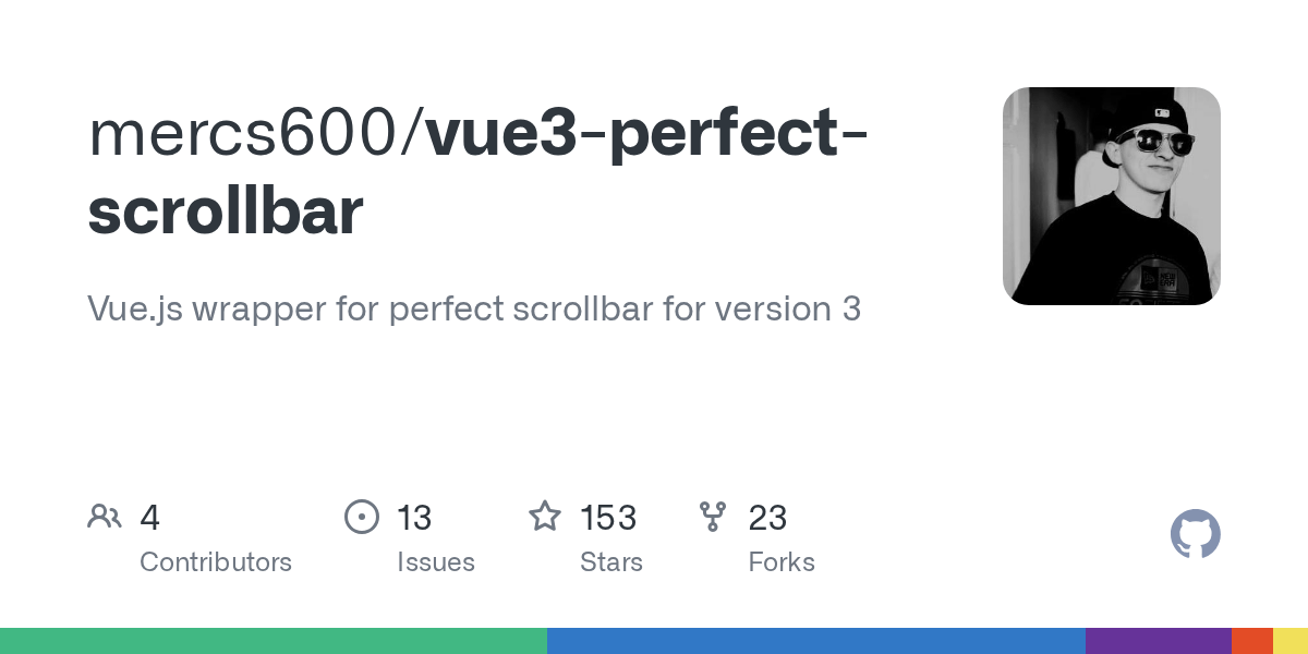 GitHub mercs600/vue3perfectscrollbar Vue.js wrapper for perfect