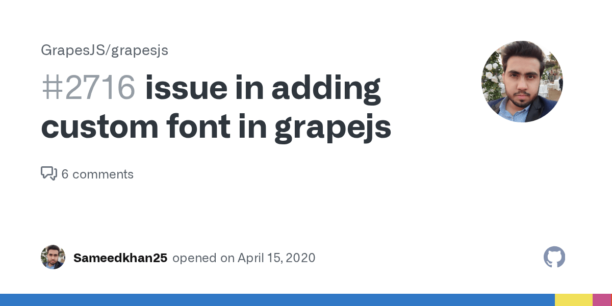 issue in adding custom font in grapejs · Issue 2716 · GrapesJS
