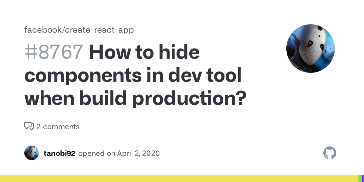 How to hide components in dev tool when build production