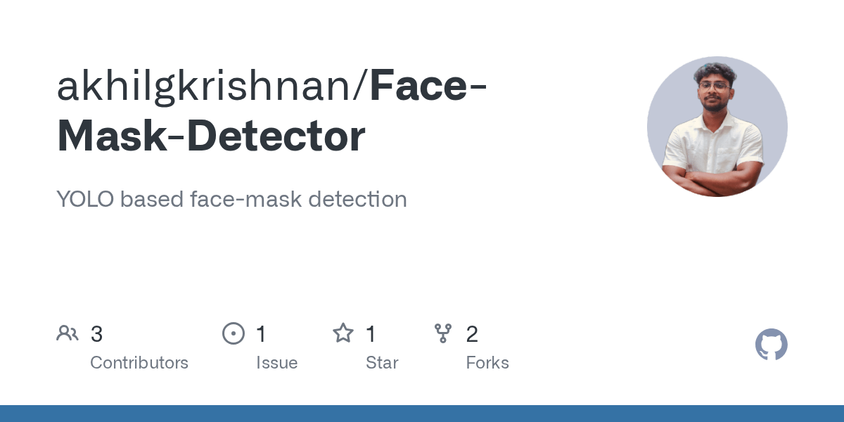 GitHub akhilgkrishnan/FaceMaskDetector YOLO based facemask detection