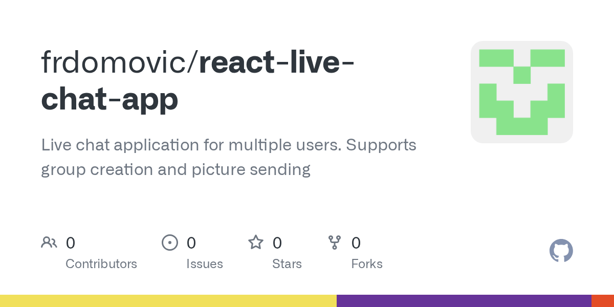 GitHub frdomovic/reactlivechatapp Live chat application for