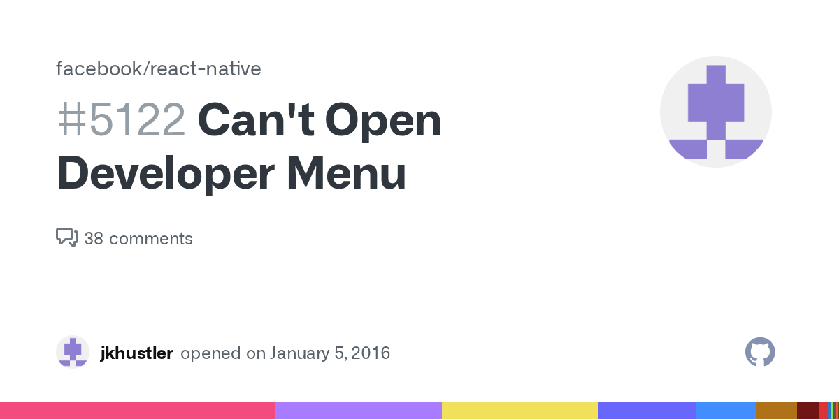 Can't Open Developer Menu · Issue 5122 · facebook/react