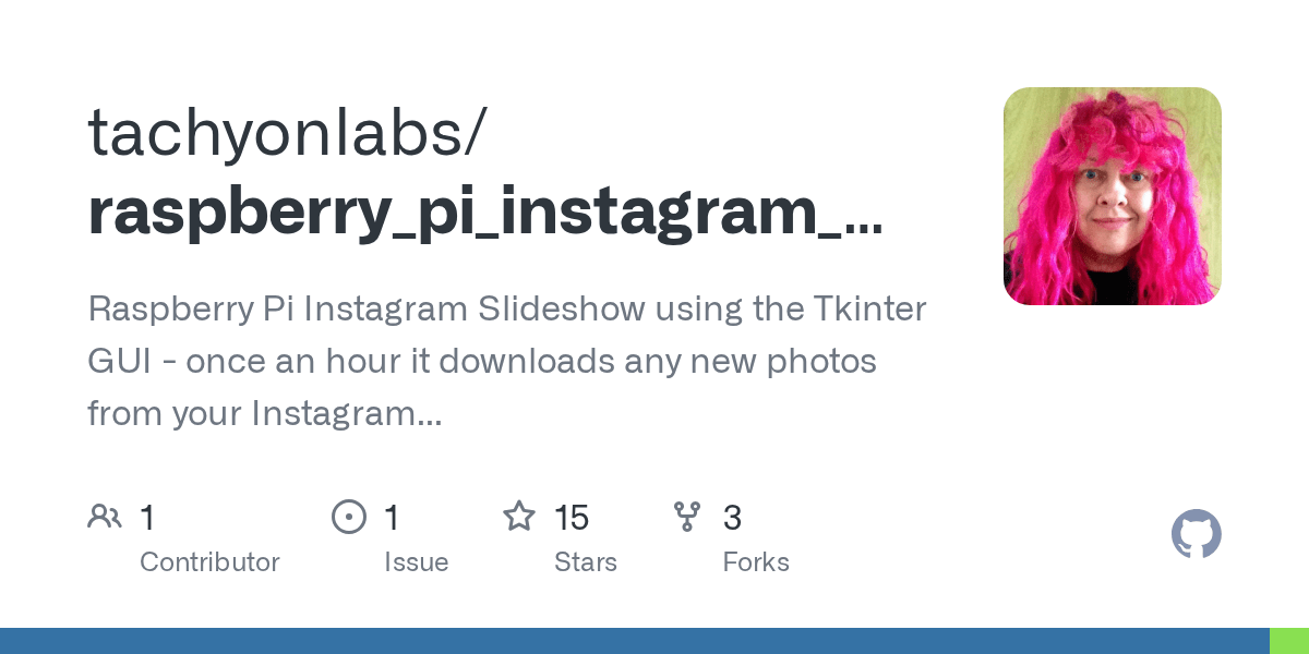 GitHub tachyonlabs/raspberry_pi_instagram_slideshow Raspberry Pi