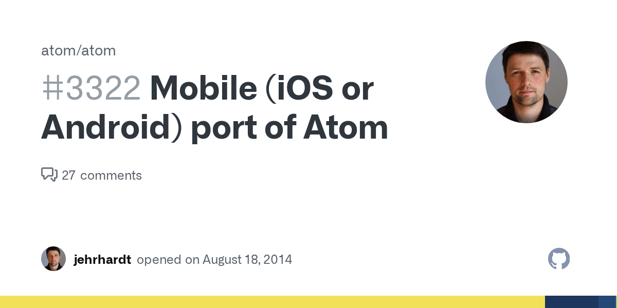 Mobile Ios Or Android Port Of Atom Issue 3322 Atom Atom Github