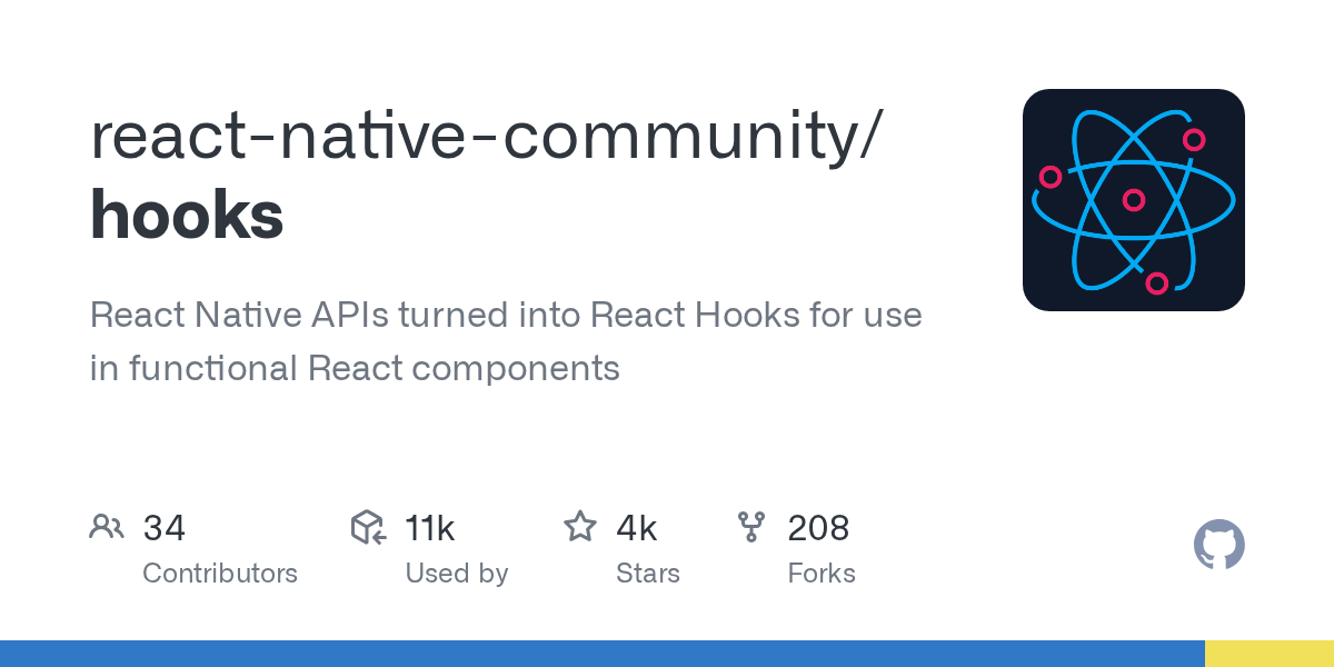 GitHub React Native APIs turned into React Hooks for use in
