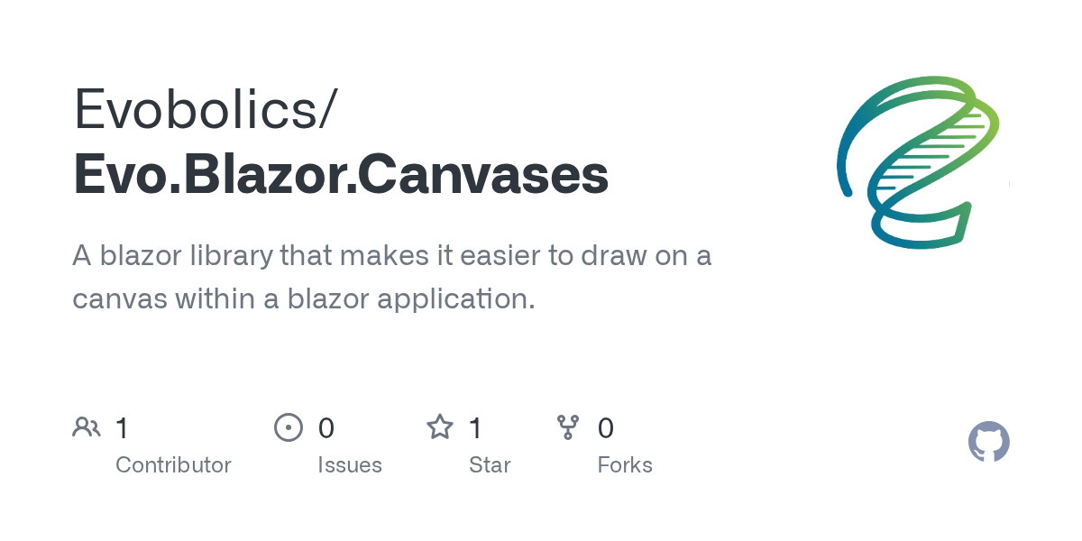 GitHub Evobolics/Evo.Blazor.Canvases A blazor library that makes it