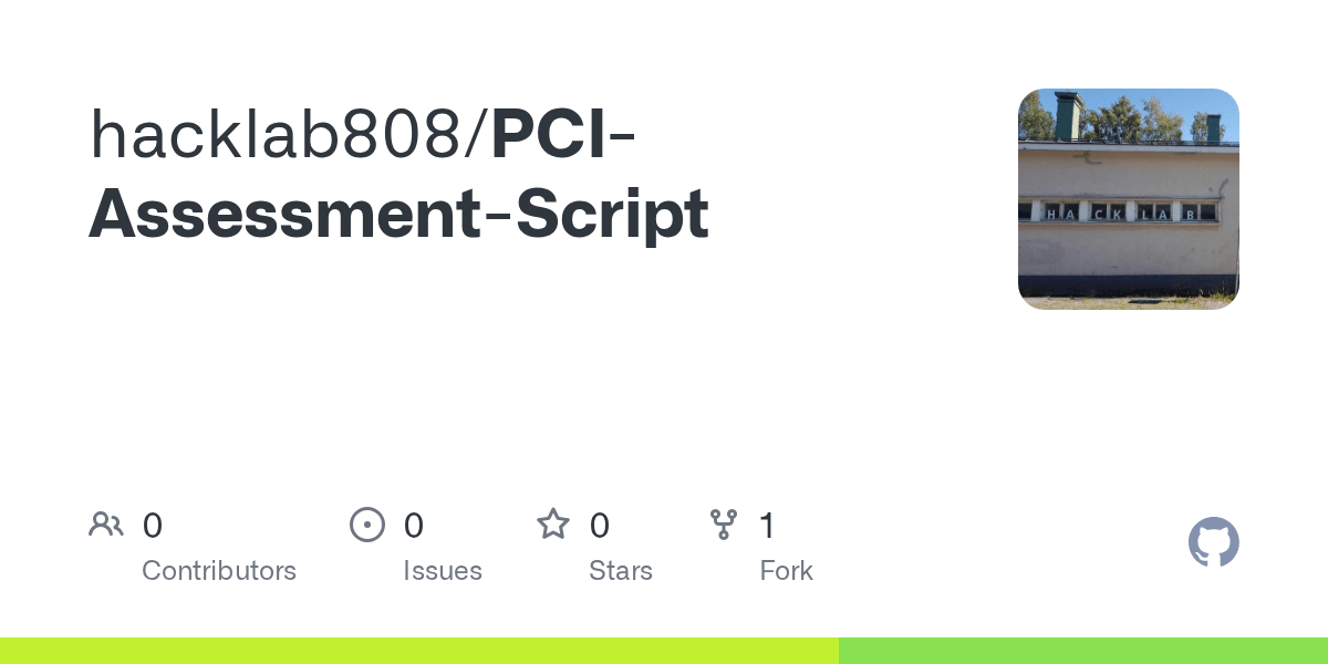 GitHub hacklab808/PCIAssessmentScript