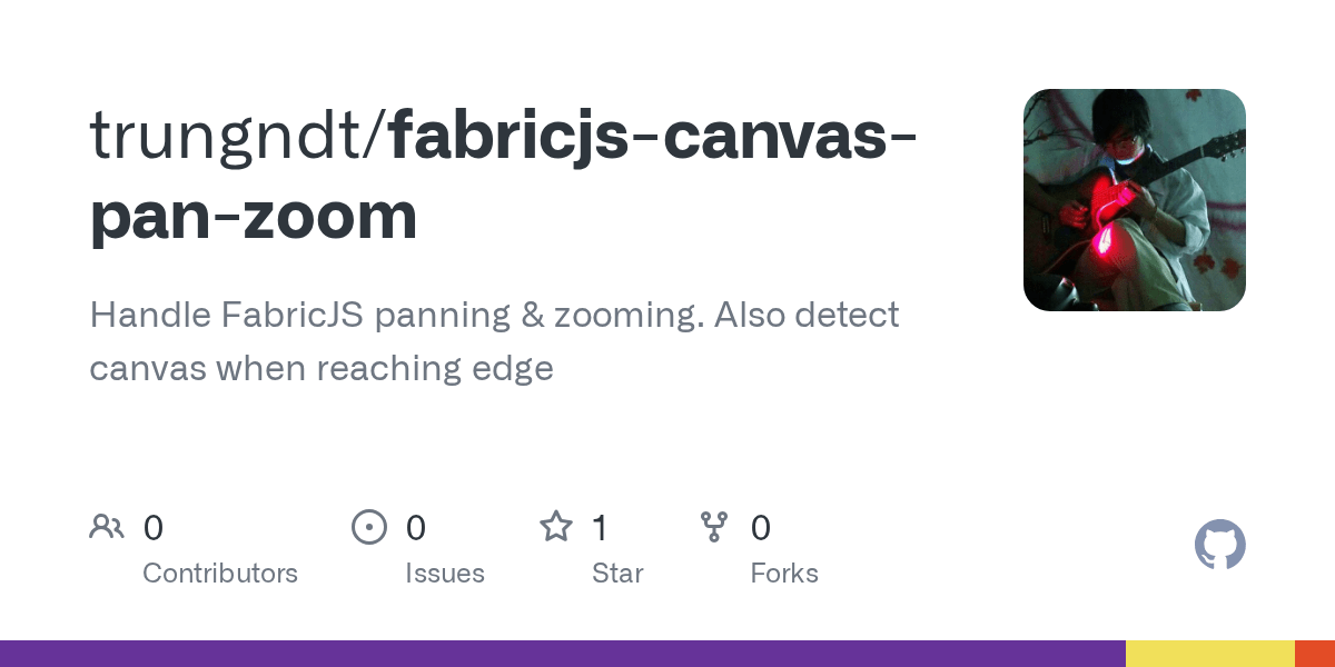 GitHub trungndt/fabricjscanvaspanzoom Handle FabricJS panning