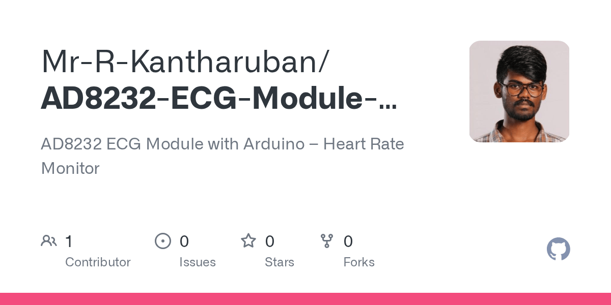 GitHub MrRKantharuban/AD8232ECGModulewithArduinoHeartRate
