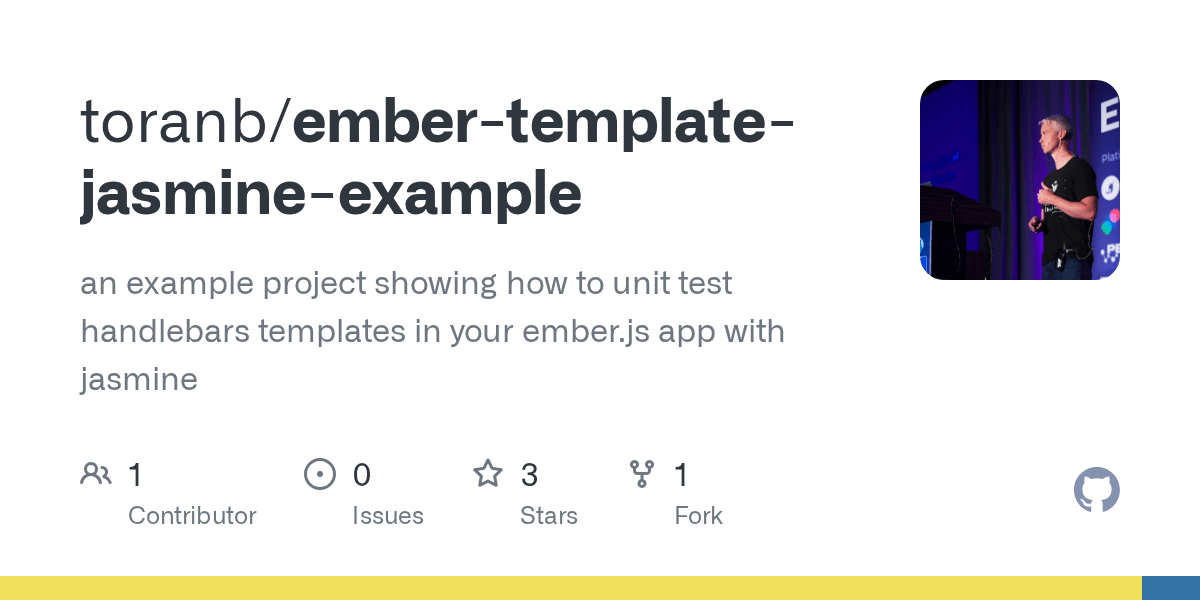 GitHub toranb/embertemplatejasmineexample an example project