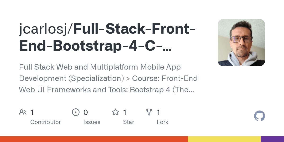 GitHub jcarlosj/FullStackFrontEndBootstrap4CHKUST Full Stack