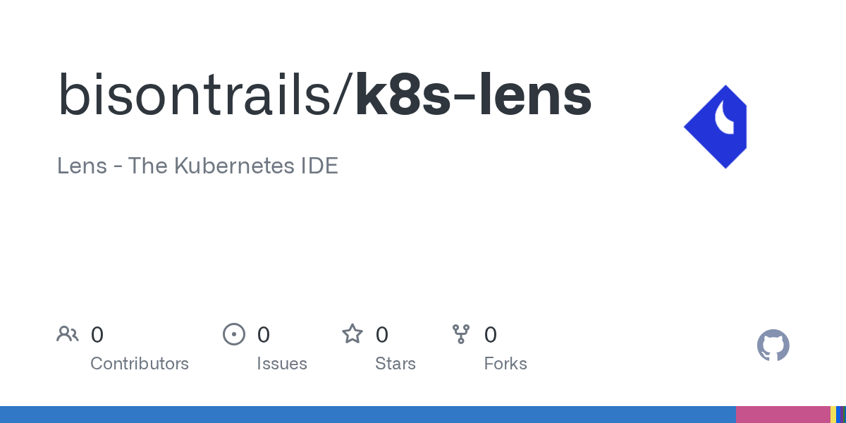 GitHub bisontrails/k8slens Lens The IDE