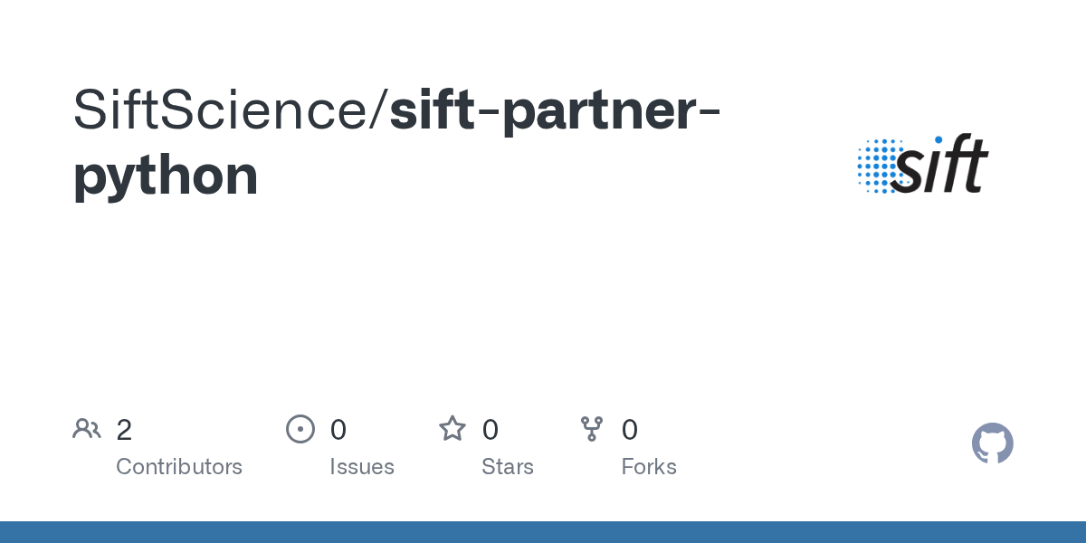 GitHub SiftScience/siftpartnerpython