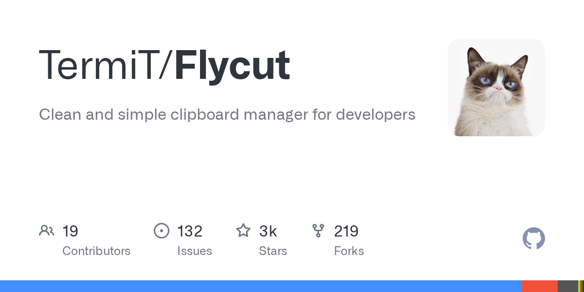 GitHub TermiT/Flycut Clean and simple clipboard manager for developers