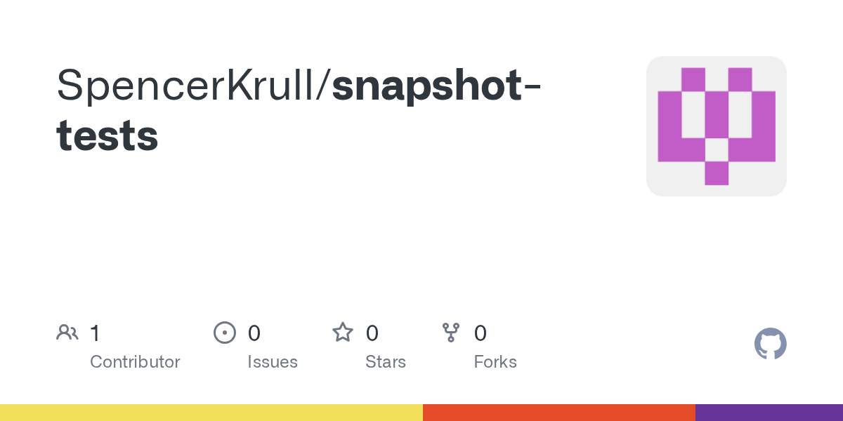 GitHub SpencerKrull/snapshottests