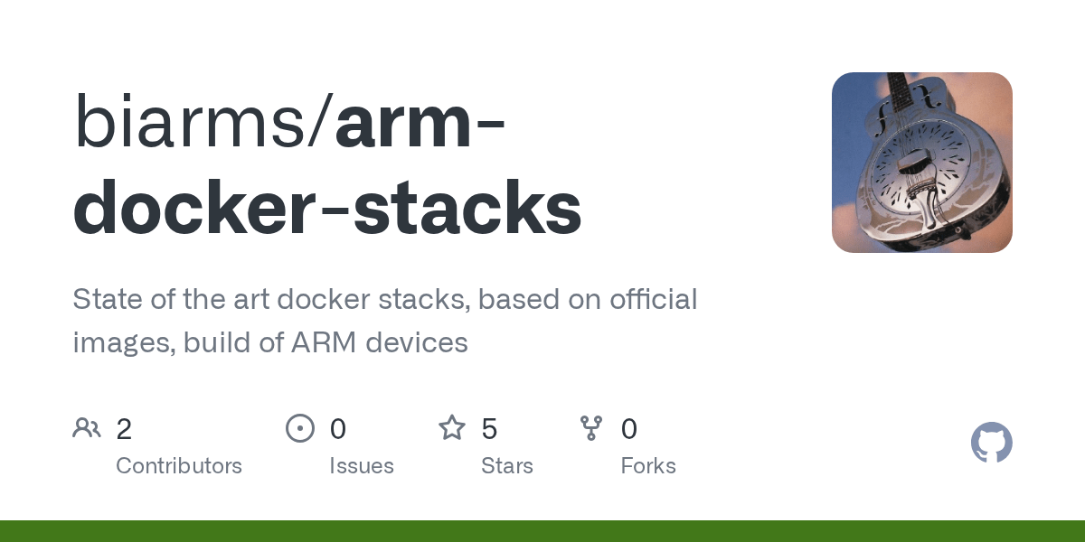 GitHub biarms/armdockerstacks State of the art docker stacks