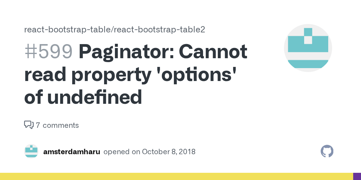 Paginator Cannot read property 'options' of undefined · Issue 599