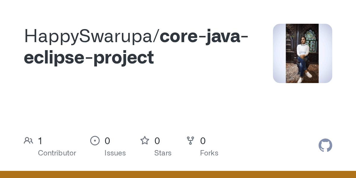 GitHub HappySwarupa/corejavaeclipseproject