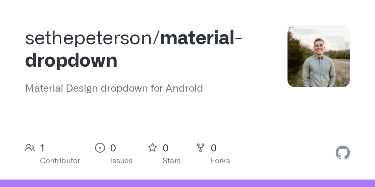 GitHub sethepeterson/materialdropdown Material Design dropdown for
