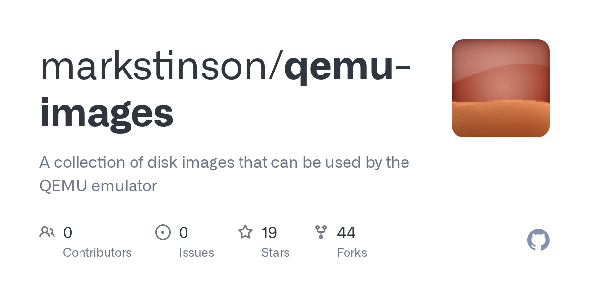 GitHub markstinson/qemuimages A collection of disk images that can