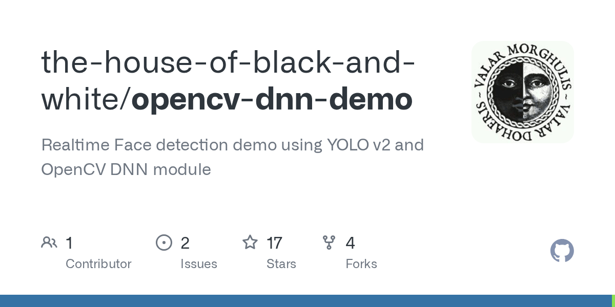 GitHub thehouseofblackandwhite/opencvdnndemo Realtime Face