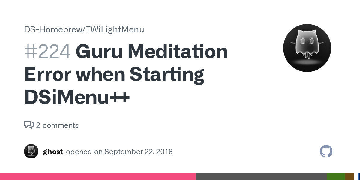 Guru Meditation Error when Starting DSiMenu++ · Issue 224 · DS