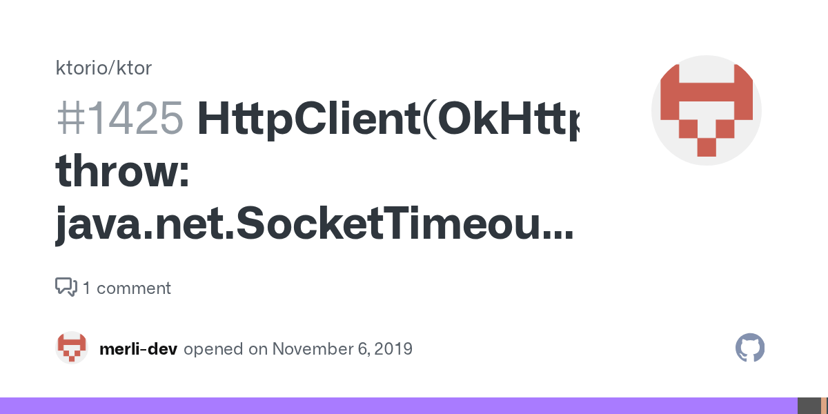 HttpClient(OkHttp) throw timeout