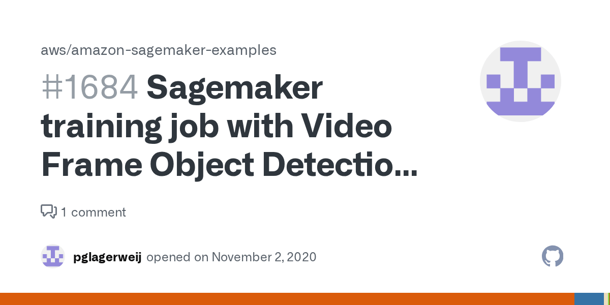 Sagemaker training job with Video Frame Object Detection Output Ground