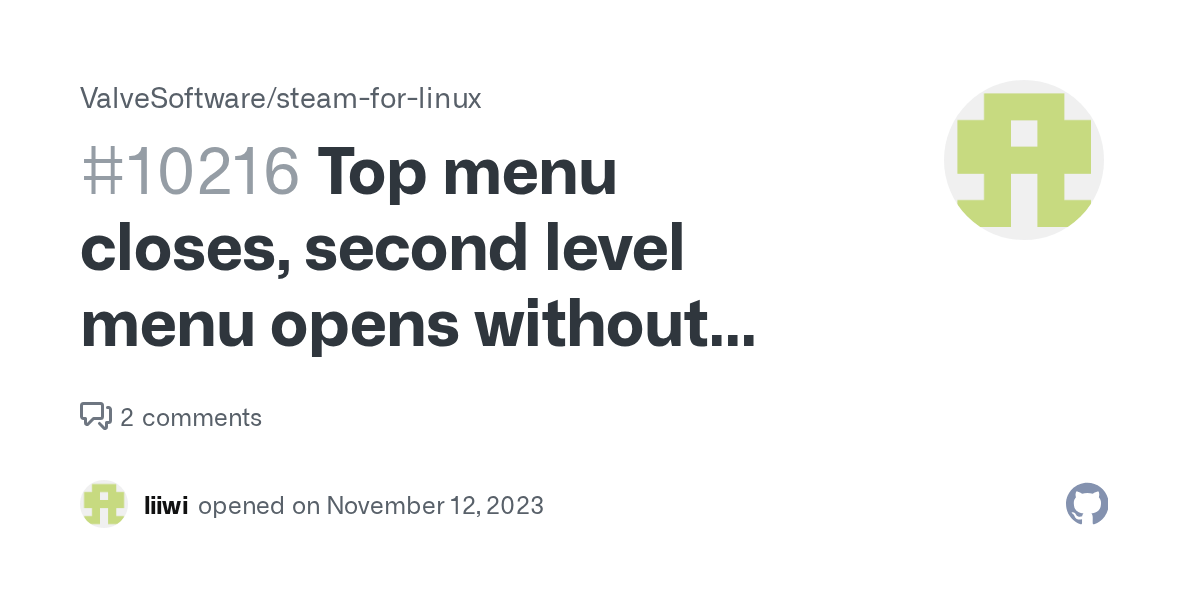 Top menu closes, second level menu opens without click. · Issue 10216