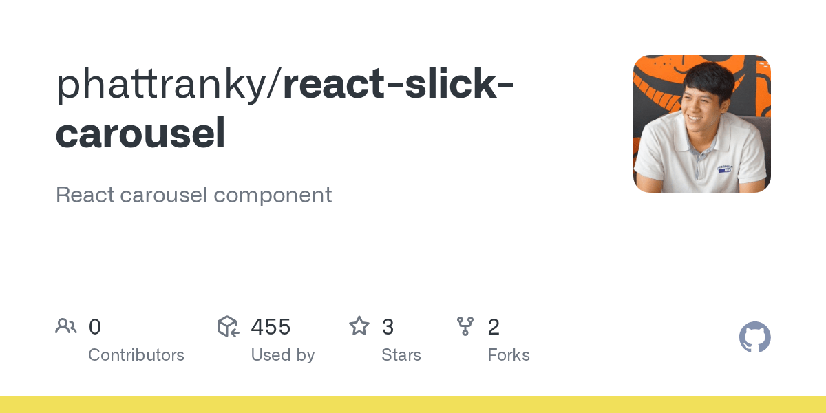 GitHub phattranky/reactslickcarousel React carousel component