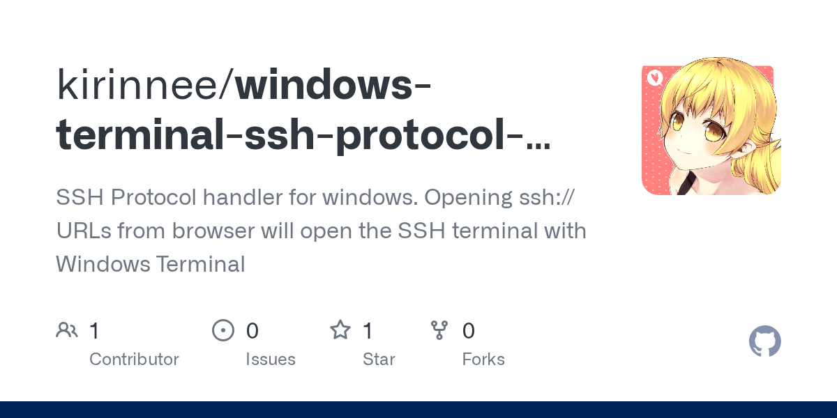 windowsterminalsshprotocolhandler/uninstall.reg at main · kirinnee