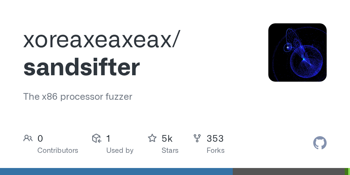 GitHub xoreaxeaxeax/sandsifter The x86 processor fuzzer