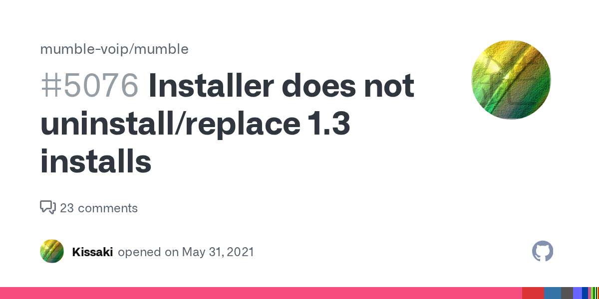 Installer does not uninstall/replace 1.3 installs · Issue 5076