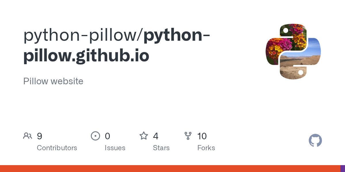 GitHub pythonpillow/pythonpillow.github.io Pillow website