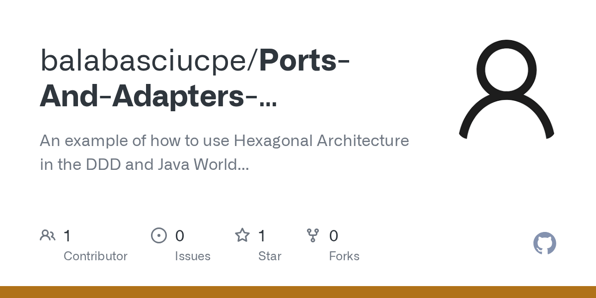 GitHub hideyourname/PortsAndAdaptersArchitecture An example of how to use Hexagonal