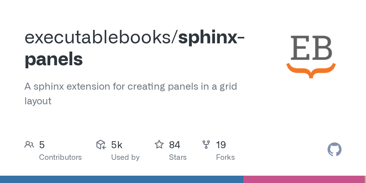 GitHub executablebooks/sphinxpanels A sphinx extension for creating