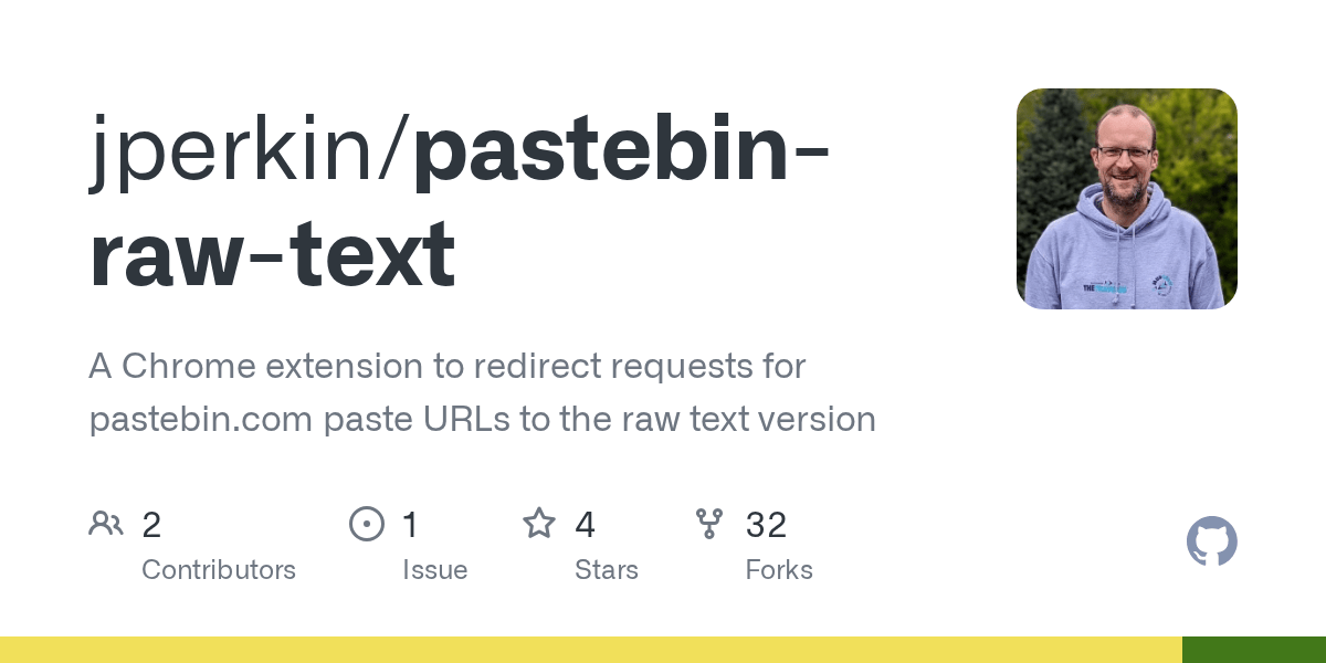 GitHub jperkin/pastebinrawtext A Chrome extension to redirect requests for