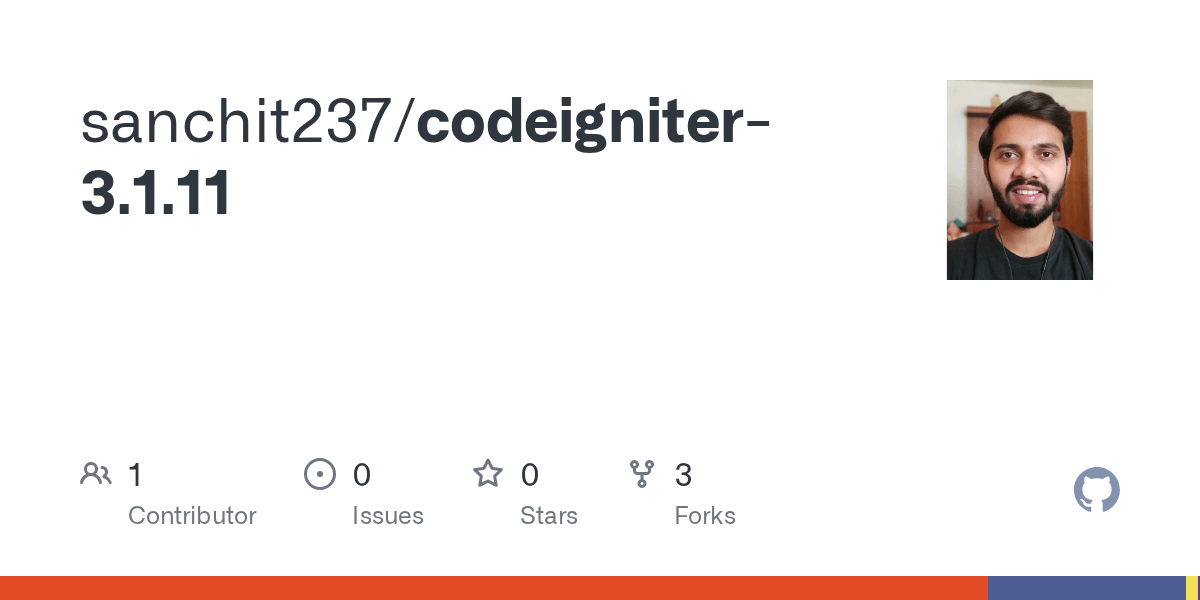 GitHub sanchit237/codeigniter3.1.11