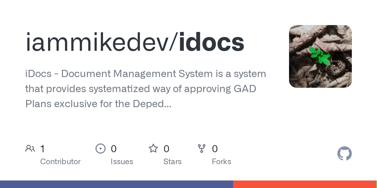 GitHub MikeeAngelo/idocs iDocs Document Management System is a