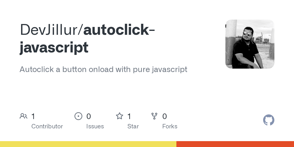 GitHub DevJillur/autoclickjavascript Autoclick a button onload with