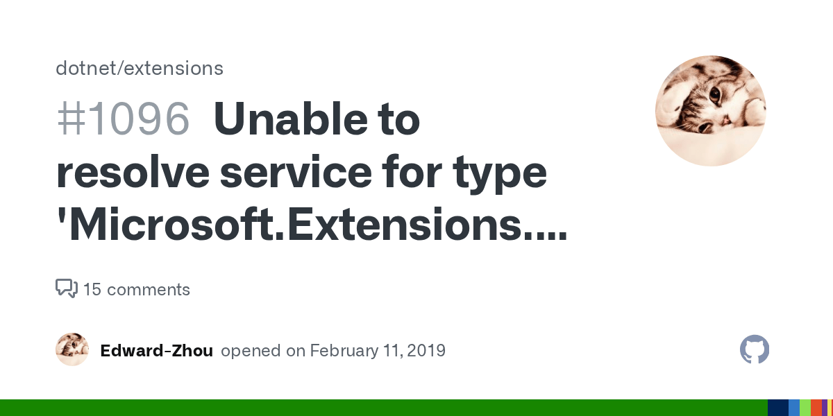 Unable to resolve service for type 'Microsoft.Extensions.Logging