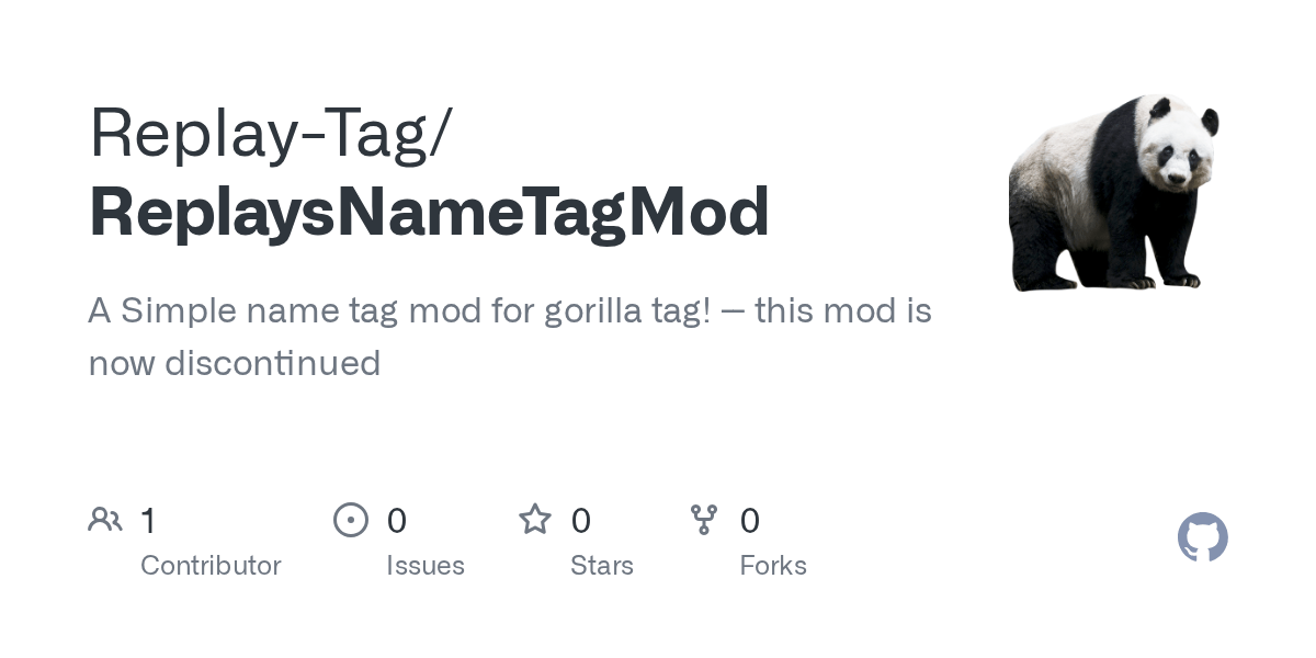 GitHub ReplayTag/ReplaysNameTagMod A Simple name tag mod for